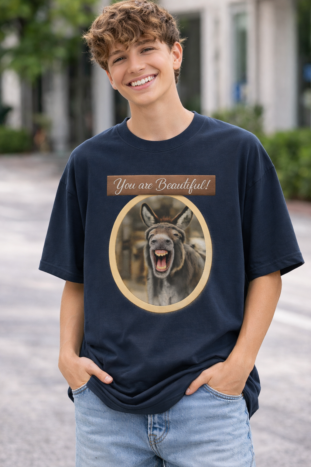 Donkey Face - Funny Unisex Oversize T shirt